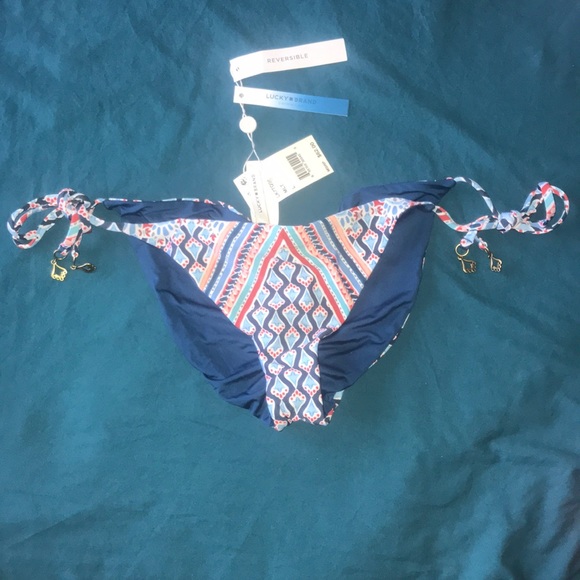 LUCKY BRAND Reversible Venice String Bikini bottom - Picture 5 of 8